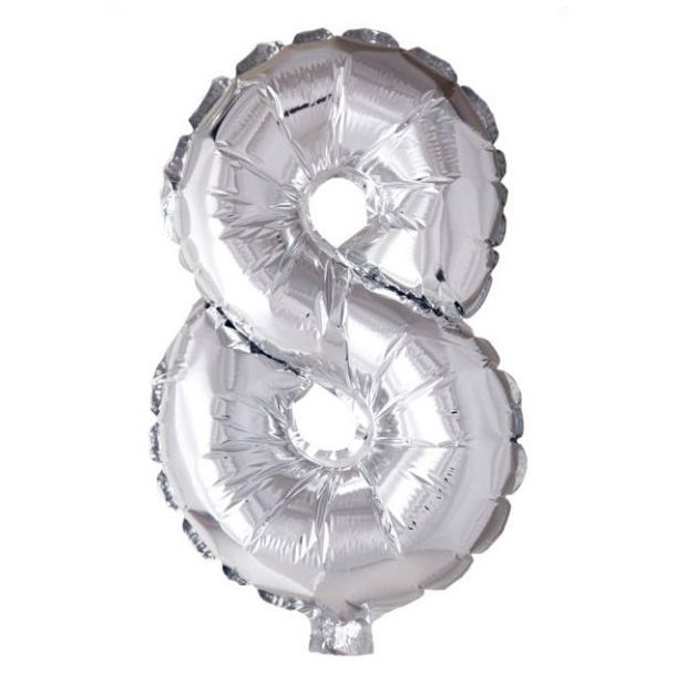 Balloner Folie Talballon 8 Slv (40cm)