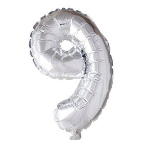 Balloner Folie Talballon 9 Slv (40cm)