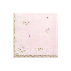 Barnedb/BabyShower Pige - Servietter Lyserd 20stk - 33x33cm - 3lags - 2020398