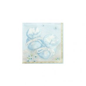 Barnedb/BabyShower - Servietter Bl  20stk - 33x33cm - 3lags - 2020397