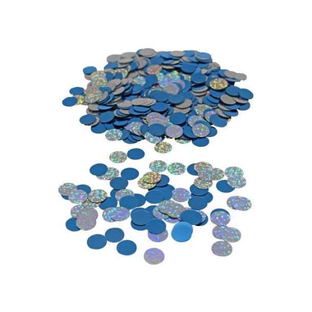 BordKonfetti Dots Lysebl