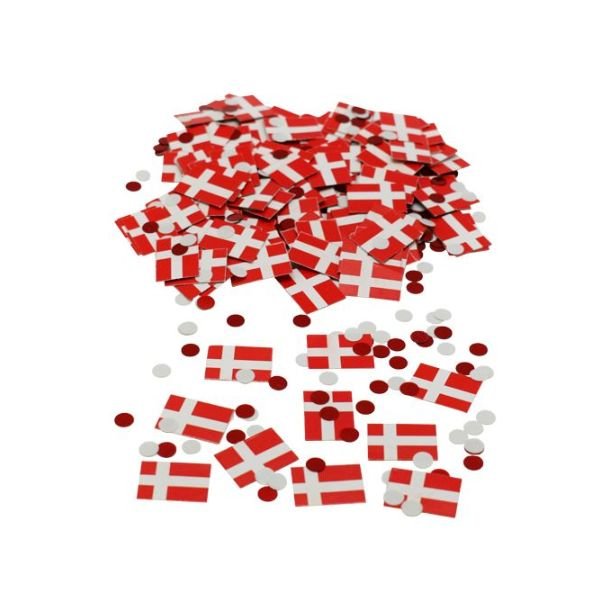 Konfetti Dots &amp; Dannebrog Flag Danmark