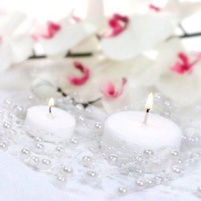 Bordpynt - Dekorations Perlekder 12x1,3m Hvid 2020399