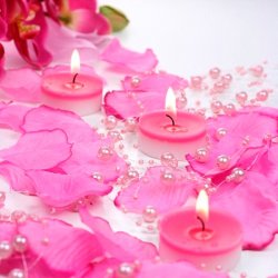 Bordpynt - Dekorations Perlekder 12x1,3m Lyserd 