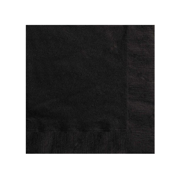 Servietter Frokostservietter Sort 33x33cm