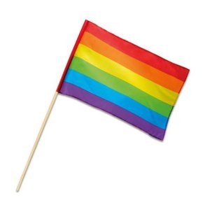 Flag Vifteflag Regnbue/Rainbow 30x40 cm 3 stk