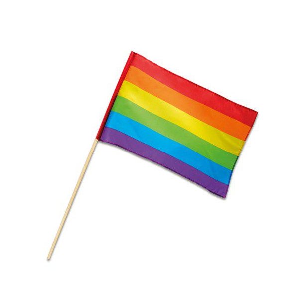 Flag Vifteflag Regnbue/Rainbow 30x40 cm 3 stk