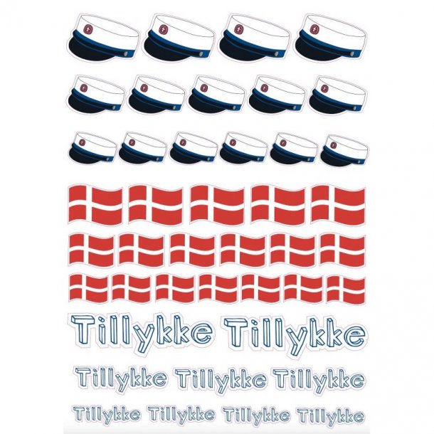Student Stickers Bl Hue Flag Tillykke