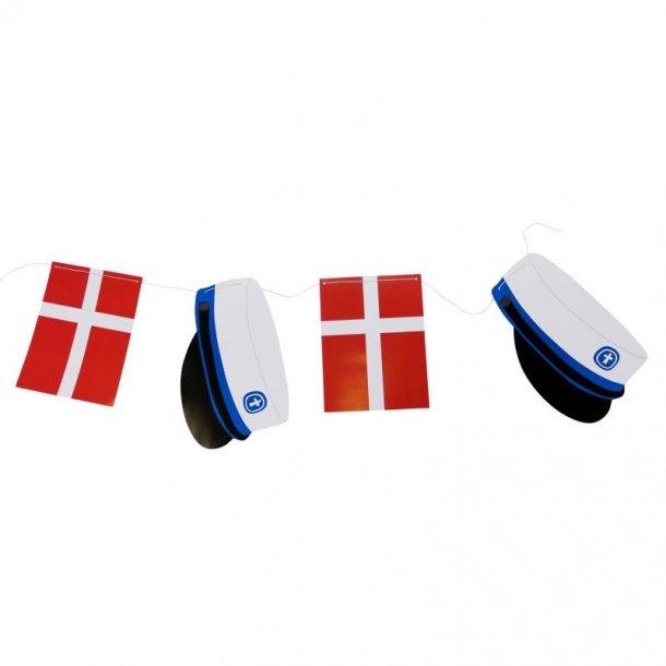 Student Guirlande Bl Hue &amp; Dannebrog Flag 