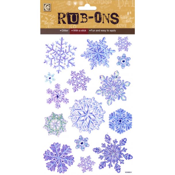 Stickers Jul Rub-Ons Snefnug - 2020476