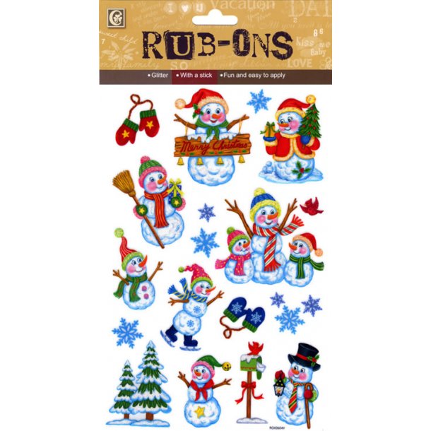 Stickers Jul Rub-Ons Snemnd - 2020475