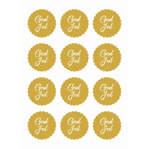 Stickers Guldfolie God Jul