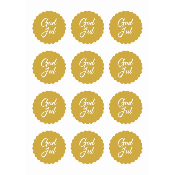 Stickers Guldfolie God Jul