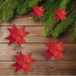 Stjernestrimler/Strimler Rd 15mm - 40 stk - 10 Stjerner