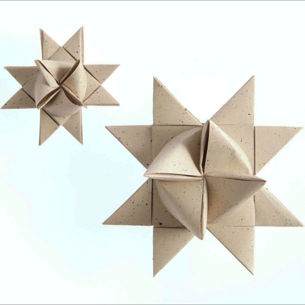 Stjernestrimler/Strimler Genbrugspapir 15mm &amp; 25mm / 15 Stjerner