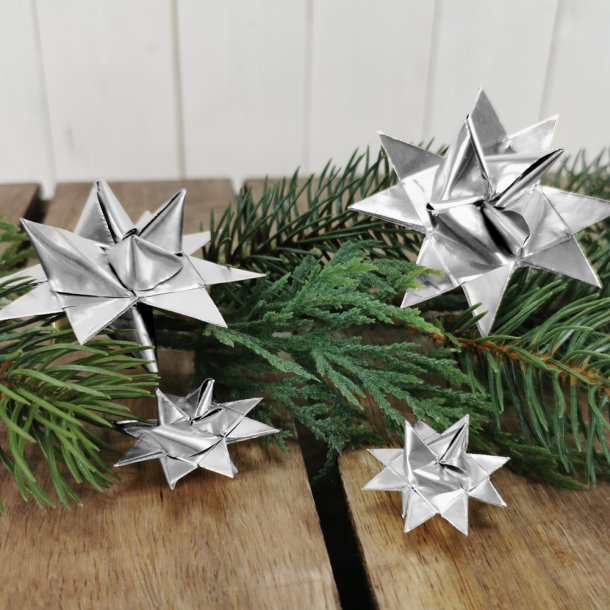 Stjernestrimler/Strimler Slv 15mm - 40 stk - 10 Stjerner