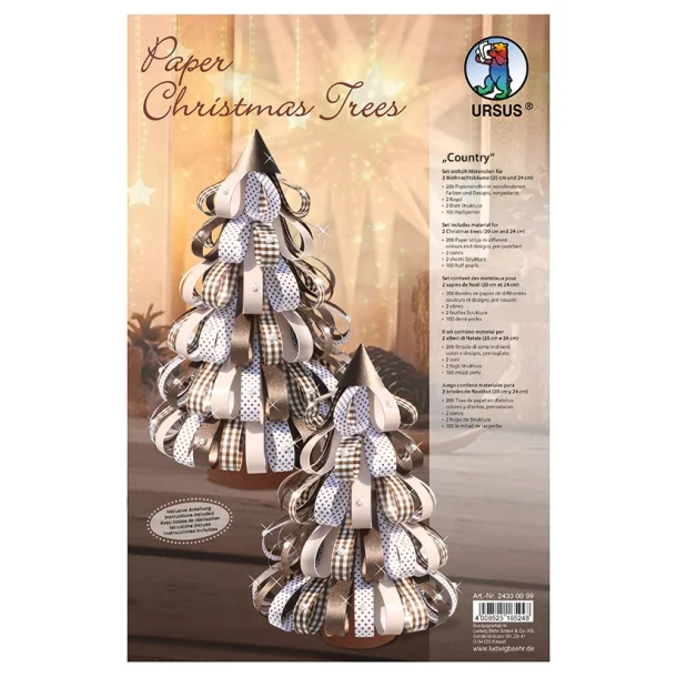 URSUS Paper Christmas Trees Country / Papir Juletr� Land