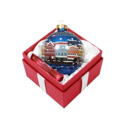 Glas Julekugle  Nyhavn 