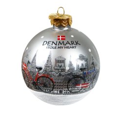 Glas Julekugle Cykler Denmark Stole My Heart 