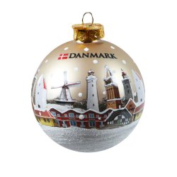 Glas Julekugle Danmark 