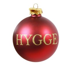 Glas Julekugle Hygge 