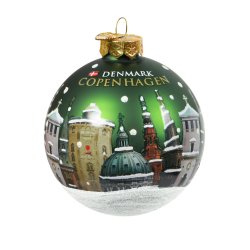 Glas Julekugle  Kbenhavns Trne 