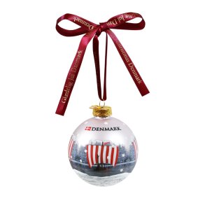 Glas Julekugle Vikingeskib 