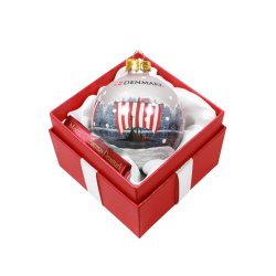 Glas Julekugle Vikingeskib 