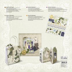 URSUS Scrapbooking Paper Pack Hydrangeas / Hortensiaer 15 x 15 cm