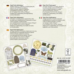 URSUS Scrapbooking Paper Pack Hydrangeas / Hortensiaer 30.5 x 30.5 cm