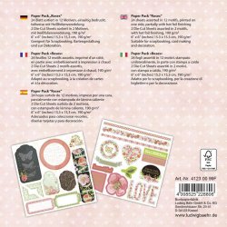 URSUS Scrapbooking Paper Pack Roses15 x 15 cm