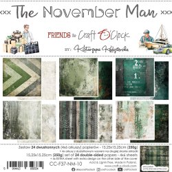 Craft O'Clock The November Man 6x6 Inch Paper Set - Karton Blok 15x15 cm  CC-F37-NM-10