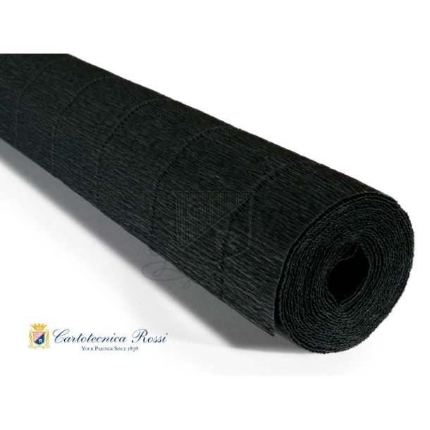 Italiensk Crepepapir / Floristcrepe 180g Nero / Sort 602