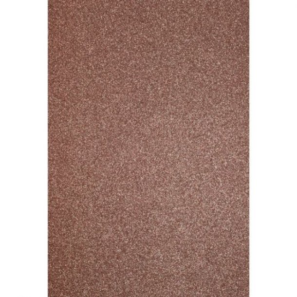 Glitter Karton A4 Brun