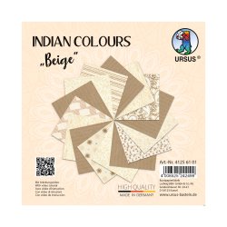 URSUS Natur Papir Indian Colours / Farver Beige15 Ark