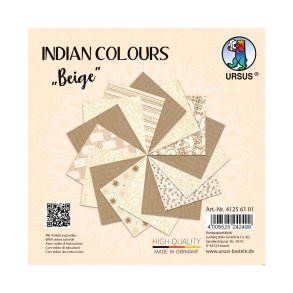 URSUS Natur Papir Indian Colours / Farver Beige15 Ark