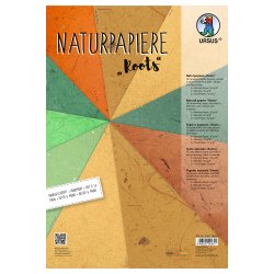 URSUS Hndlavet Papir Roots / Rdder 10 ark 23 x 33 cm
