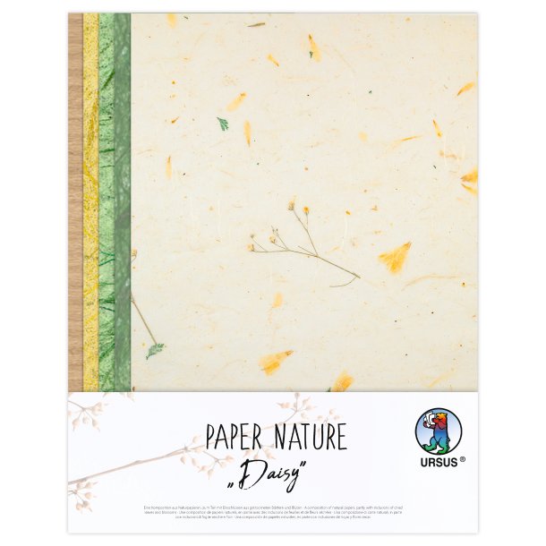URSUS Natur Papir Daysi 10 ark 23 x 33 cm - 1 ark Natur kraftkarton 250g 26 x 33 cm