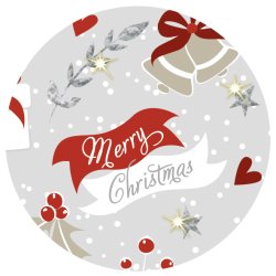 Jule Karton Merry Christmas / Gldelig Jul Med Folie-finish A4/200g