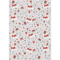 Jule Karton Merry Christmas / Gldelig Jul Med Folie-finish A4/200g