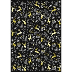 Jule Karton Chrismas Celebration / Jule Fejring Med Folie-finish A4/200g