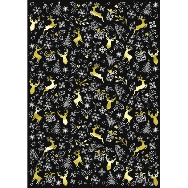 Jule Karton Chrismas Celebration / Jule Fejring Med Folie-finish A4/200g