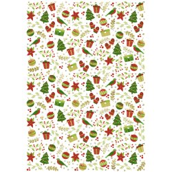 Jule Karton Chrismas / Jul Med Folie-finish A4/200g