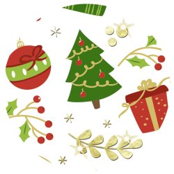 Jule Karton Chrismas / Jul Med Folie-finish A4/200g