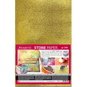 Stamperia - Stone Paper - A4 - Guld - DFPCA4G