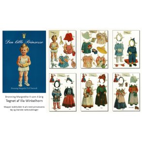 Pkldningsdukke Dronning Margrethe II 6 Ark