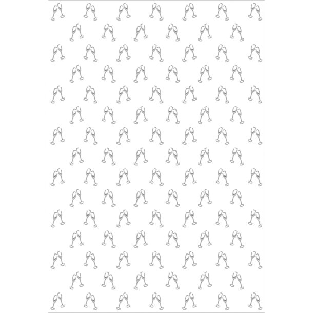 Silhouette Karton Champagne Glas 23x33 cm/300g/10 ark