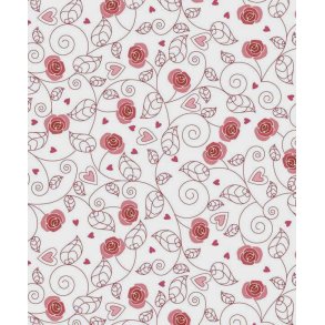 Transparent Pergament Papir Med Rose Blomster A4/ 115g