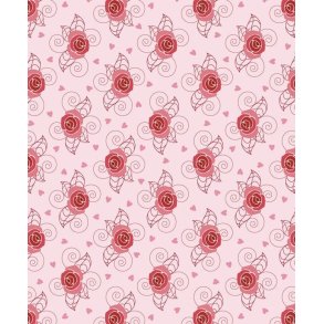 Transparent Pergament Papir Med Rose Blomster A4/ 115g