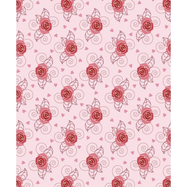 Transparent Pergament Papir Med Rose Blomster A4/ 115g